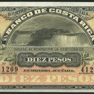 Banco de Costa Rica - Diez Pesos S-164 (Cataratas)