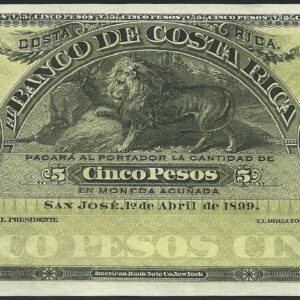 Banco de Costa Rica - Cinco Colones S-163r (León)