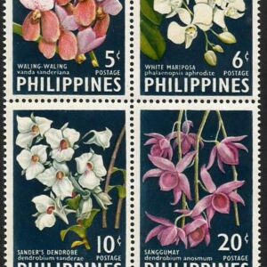Filipinas: Orquídeas (block de 4)