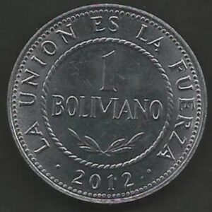 Bolivia - 1 Boliviano (2012)