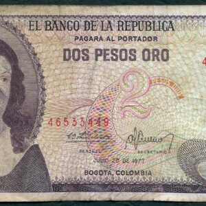 Colombia - Dos pesos de Oro (1977)