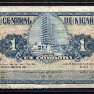 Nicaragua - 1 Córdoba (1962) billete escaso