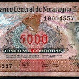 Nicaragua - 5000 Córdobas (1985) Serie G