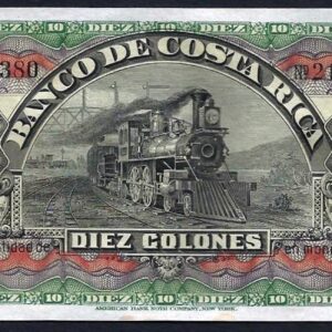 Banco de Costa Rica - 10 Colones (1905) PS174r (TREN)