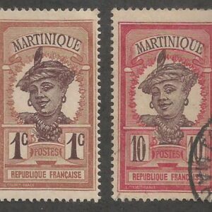 Martinica (Francia) - Motivos locales (1908)
