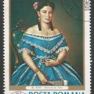 Rumanía - Woman in Blue, Mișu Popp (1827-1892)