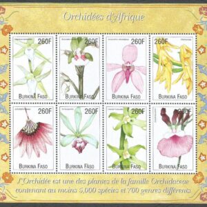 Burkina Faso (1999) Orquídeas de Africa