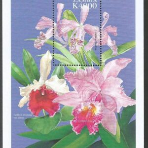 Zambia (1998) Orchids Flowers