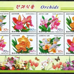 Corea del Norte - Diferentes clases de Orquídeas (2011) MS 5904-5907