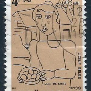 Homenaje a los campesinos. Mujer con huevos, 1.928, obra de Gustave De Smet, 1.877 - 1.943