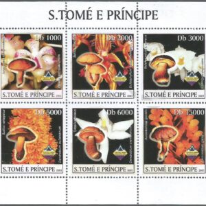S. Tomé e Príncipe - Setas y Orquídeas (2003) Ms 2038-2043