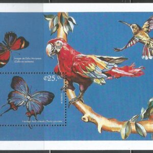 Nicaragua - Mariposas (1999) Hewilson Azul Veteada. NI BL277