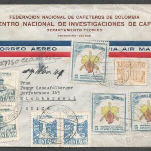 Colombia - Carta remitida a Suiza (1947)