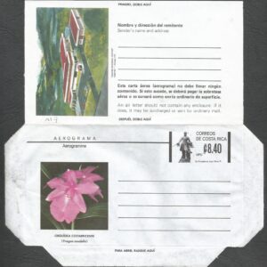 Costa Rica - Aerograma Orquídea Costarricense